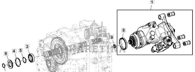 John Deere 6230 6250 - hydrostat zbiornik hydrostatyczny AL227590-1