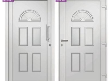 vidaXL Drzwi wejściowe zewnętrzne, białe, 88 x 200 cm-1