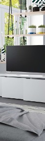 vidaXL Szafka pod TV, biała, 120x34x30 cm, płyta wiórowa 801868-3
