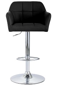 vidaXL Krzesło barowe z podłokietnikami, czarne, sztuczna skóra249750-2