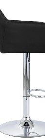 vidaXL Krzesło barowe z podłokietnikami, czarne, sztuczna skóra249750-3
