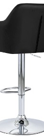 vidaXL Krzesło barowe z podłokietnikami, czarne, sztuczna skóra249750-4