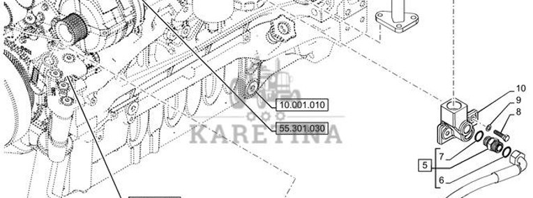New Holland T6070 Hydroakumulator 47388775-1