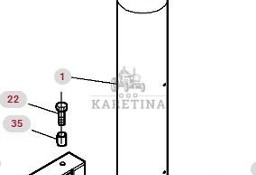 Massey Ferguson 8480 Rura Wylotowa Wydechowa Tłumik CZĘŚCI 4272777M2