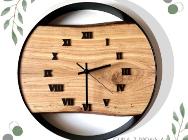 Drewniany zegar ścienny w stylu loft, unikatowy! TYLKO na zamówienie!-1