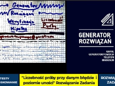 "Liczebność próby przy błędzie statystycznym i ufności" - Rozwiązanie zadania. -1