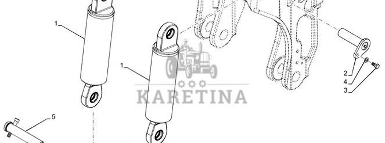 New Holland T6090 T6070 Sworzeń zaczepu 42mm od x 190mm l 84472978-1