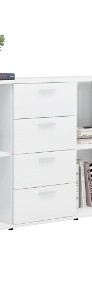 vidaXL Komoda na wysoki połysk, biała, 120x35,5x75 cm, płyta wiórowa801334-4