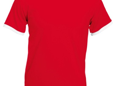 Męski T-shirt RINGER kolor czerwony/biały FRUIT of the LOOM (CH Land Warszawa)-2