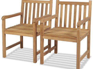 vidaXL Krzesła ogrodowe, 2 szt., lite drewno tekowe 43250-1
