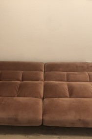 Sofa szeroka rozkładana brudny róż-2