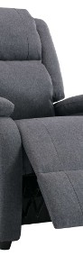 vidaXL Rozkładany fotel telewizyjny, ciemnoszary, tapicerowany tkaniną248695-3