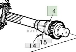 John Deere 6820 6920 6920S Wał Napędowy Przedniego WOM Części L155121