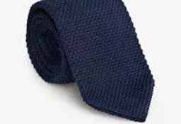 Krawat z dzianiny granatowy knit