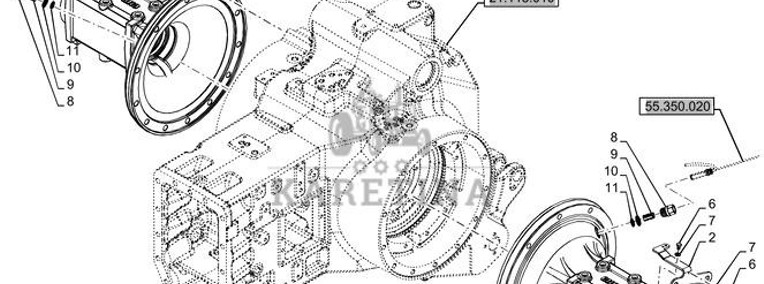New Holland T6070 Pochwa mostu napedow 48025486-1
