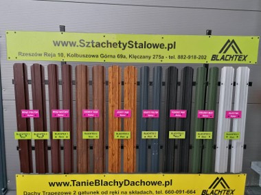 Sztachety na płot w różnych kolorach - Blachtex-1