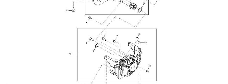 John Deere 9470RX - Pompa olejowa DZ110644 (Silnik)-1