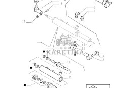New Holland T6010 Silownik ukl kierown double acting, 28mm rod, 236.5mm stroke 82037177