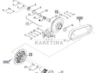 New Holland CR9080 Wariator Wirnika Rotora CZĘŚCI 86584186 86584186-2