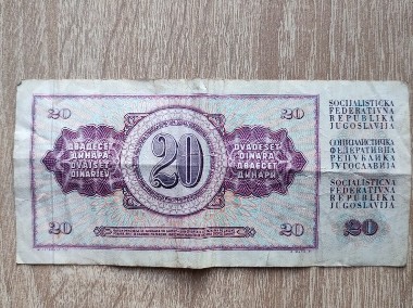 Banknot 20 Dinara 1974 Jugosławia-2