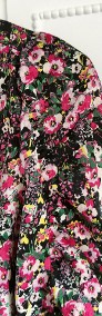 Bluzka Vero Moda XS 34 S 36 satynowa guziki kwiaty floral retro elegancka-4