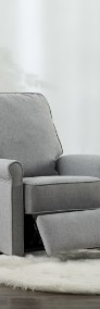 vidaXL Rozkładany fotel telewizyjny, jasnoszary, tapicerowany tkaniną248666-3