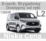 Ford Transit Transit Custom L2 136KM 6-os. Brygadowy Trend Niska Cena ! Kamera Czujniki