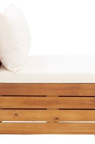 vidaXL Moduł sofy środkowej, 1 szt, z poduszkami, lite drewno akacjowe-2