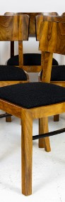 Okrągły rozkładany stół art deco i sześć krzeseł krzesła-4