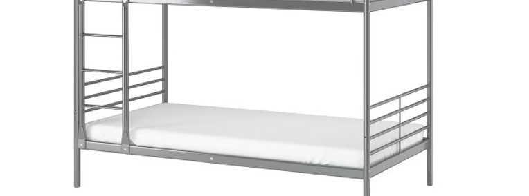 Łóżka stalowe piętrowe z materacami- używane-1