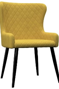 vidaXL Krzesła do jadalni, 2 szt., żółte, aksamit282530-2