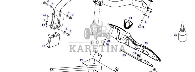 Fendt 828 Vario - wspornik błotnika tył H931700050511 H931700050521-1