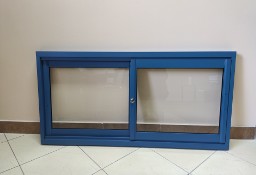 okno aluminiowe do kontenera czy stróżówki przesuwne w bok na wymiar
