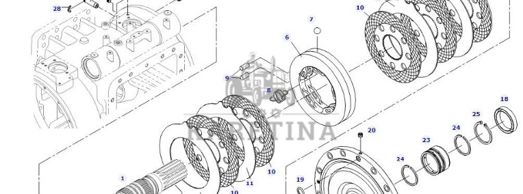 Fendt 414 Vario - wał napędowy tarczy sprzęgła 716100420022-1