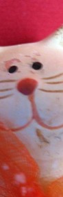 Kot - abstrakcyjna figurka wesołego kotka z ceramiki - 9 x 5 x 4 cm-4