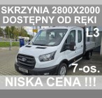 Ford Transit L3 7-os. Skrzynia 2800x2200 Brygadowy Kamera Czujniki Odręki NiskaCe