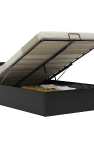 vidaXL Rama łóżka z podnośnikiem i LED, czarna, ekoskóra, 140 x 200 cm285543-2