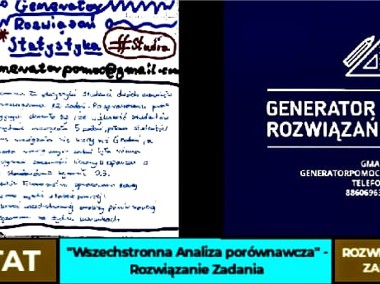 "Wszechstronna Analiza porównawcza" - Rozwiązanie zadania. Poziom - Studia-1