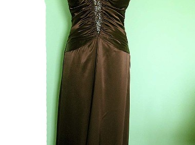 Sukienka - suknia maxi wieczorowa - satyna - 40 / 42 L - biust 96 cm-1