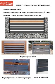 Przęsło 200x120 palisada płot panel ogrodzenie sztacheta PROMOCJA-2