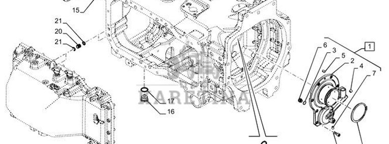 New Holland T6070 Pokrywa kołnierzowa 84231283-1