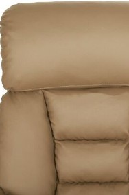 vidaXL Rozkładany fotel masujący, cappuccino, sztuczna skóraSKU:329684*-3