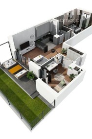 Kompaktowe 3-pokojowe mieszkanie z 2 ogrodami-3