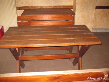 Używane ławy, ławki, stoliki, krzesła.-1