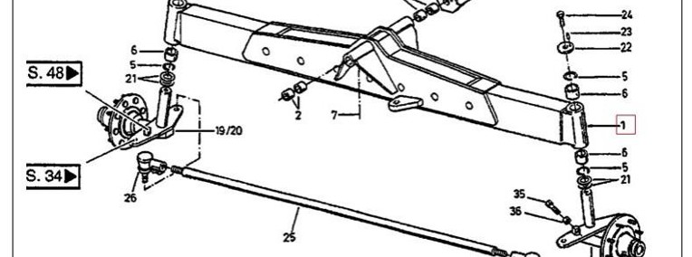 Case Mammut 7400 - zwrotnica lewa 32518563-1