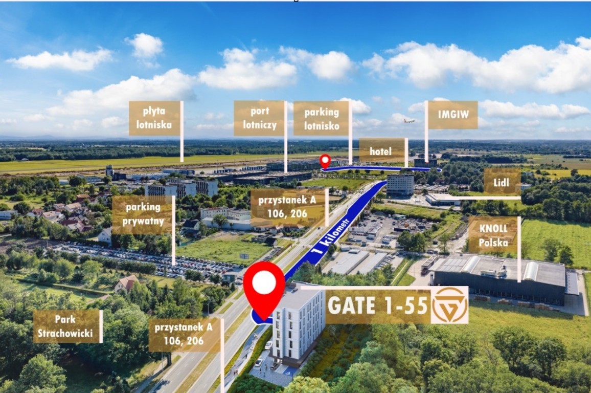 LOKALE BIUROWE BLISKO LOTNISKA_3 PIĘTRO_33 m² – pohled 4