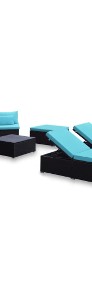 vidaXL Ogrodowy zestaw wypoczynkowy z poduszkami, 9 części, niebieski44204-3
