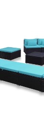vidaXL Ogrodowy zestaw wypoczynkowy z poduszkami, 9 części, niebieski44204-4