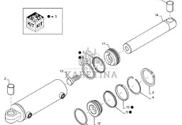 New Holland T6090 Siłownik double acting, 63.5mm rod, 260.4mm stroke 87542726