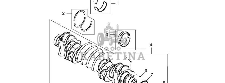John Deere 9470RX - Wał korbowy RE522871 (Silnik)-1